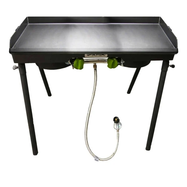 Barbour PS217 Patio Stove with Griddle Tapper 2-Burner Outdoor Cooker