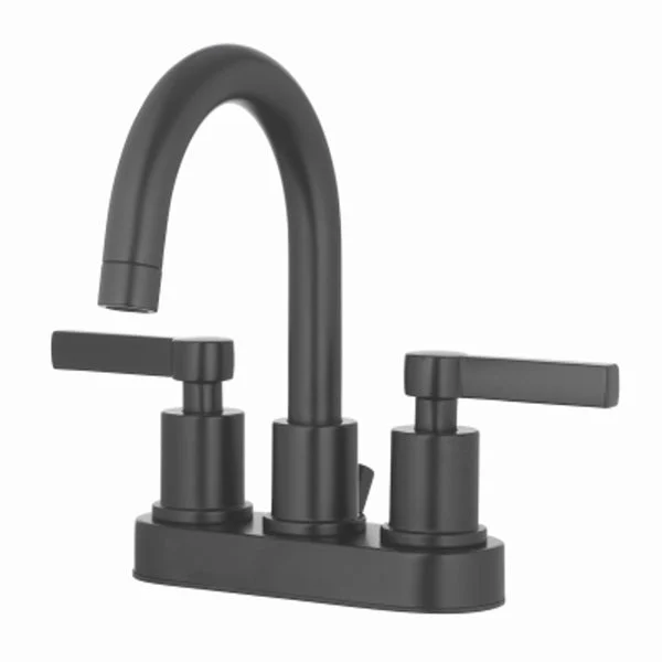HomePointe 109731 Matte Black 2-Handle Bathroom Faucet with Pop-Up Drain