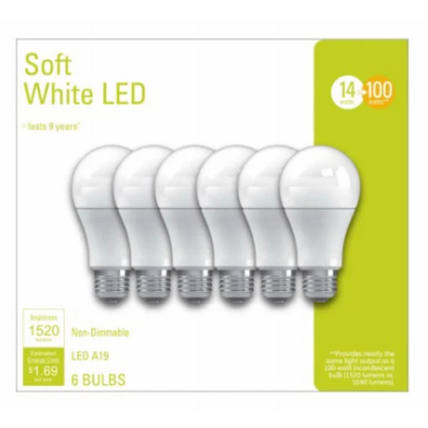 GE Lighting 93098309 A21 General Purpose LED Light Bulbs 14 Watts Daylight