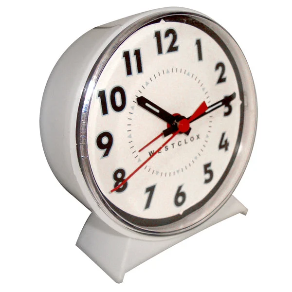 Westclox 15550 Keno Loud Bell Alarm Clock White