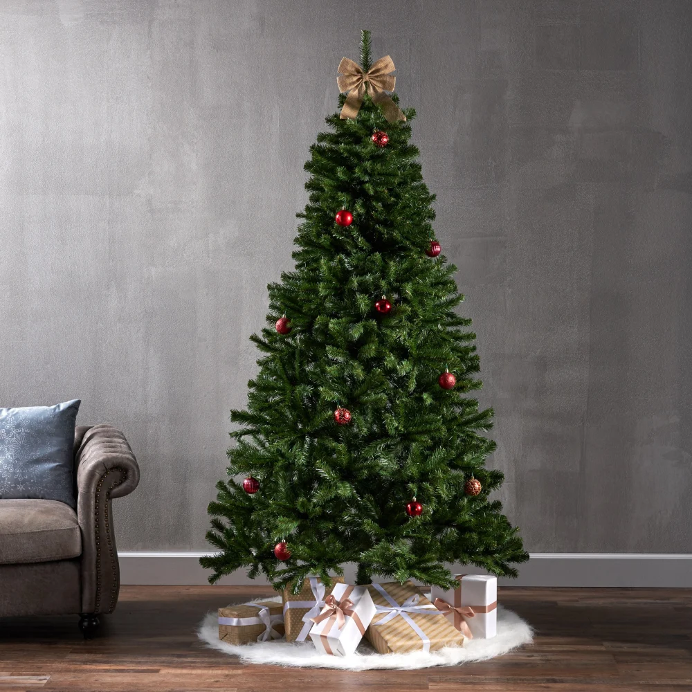 7' Noble Hinged Tree Dia 48 Green PVC Artificial Christmas Tree