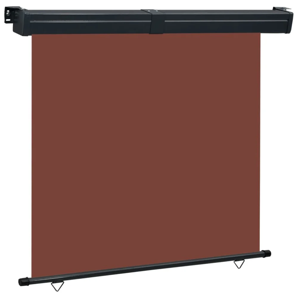 48435 Brown Balcony Side Awning 65x98.4 Inches Outdoor Sun Shade Canopy
