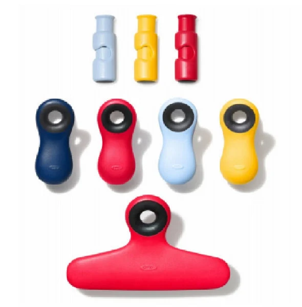 OXO 13327900 8 Piece Bag Clip Set for Airtight Food Storage and Organization