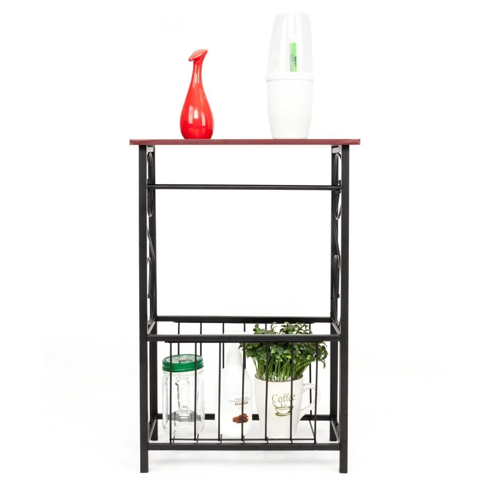 EasingRoom Multifunctional Bathroom Side Table with Metal Storage Basket