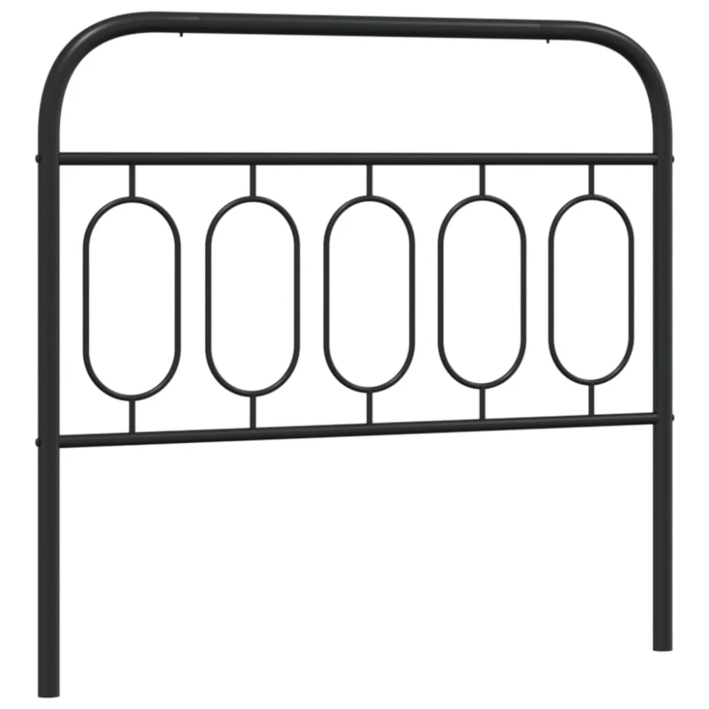 Metal Headboard Black 39.4 Inches for Queen Size Bed