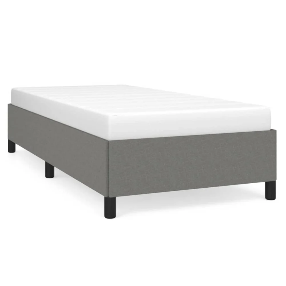 Twin XL Dark Gray Fabric Bed Frame Without Mattress 39.4x79.9 Inches
