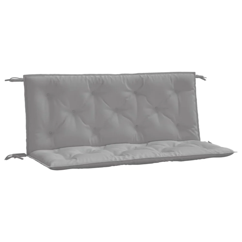 Gray Garden Bench Cushions 2 Pack 47.2x19.7x2.8 Inches Oxford Fabric