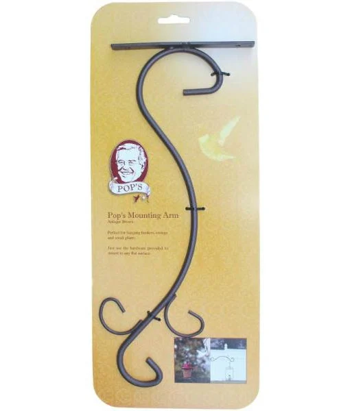 Pop's ARM-BR Hummingbird Swing Mounting Arm Brown for Outdoor Use