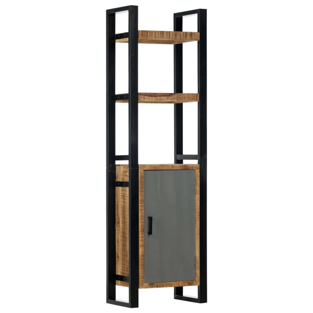 19.7 Inch Solid Mango Wood Bookshelf for Home Office