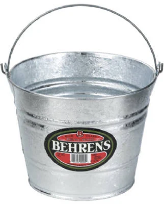 Behrens 1205 Hot Dipped Galvanized Standard Pail 5 Quart Metal Bucket