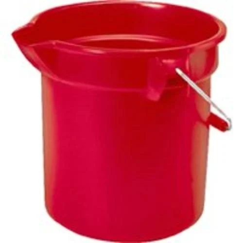 Newell Rubbermaid 296300RED 10 Quart Round Red Bucket for Multipurpose Use