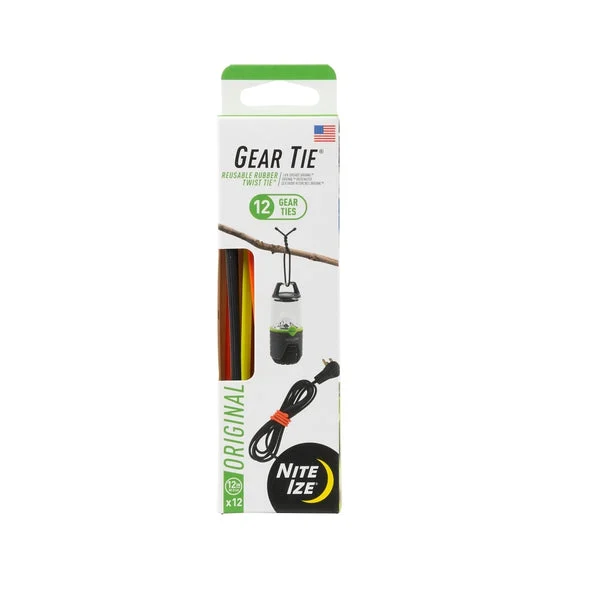 Nite Ize Gear Tie Twist-Tie Rubber and Steel for Organizing