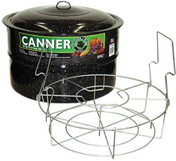 Granite-Ware 0709 Porcelain-On-Steel Cold Pack Canner with Jar Rack 33 Qt