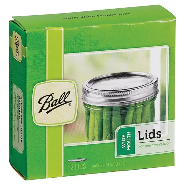 Ball 42000 Wide Mouth Dome Canning Lid 12-Count for Preserving Food
