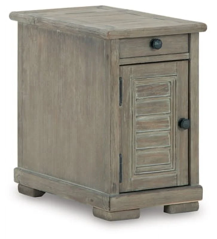 Signature Design by Ashley Casual Moreshire Chairside End Table Bisque - Compact Side Table for Living Room