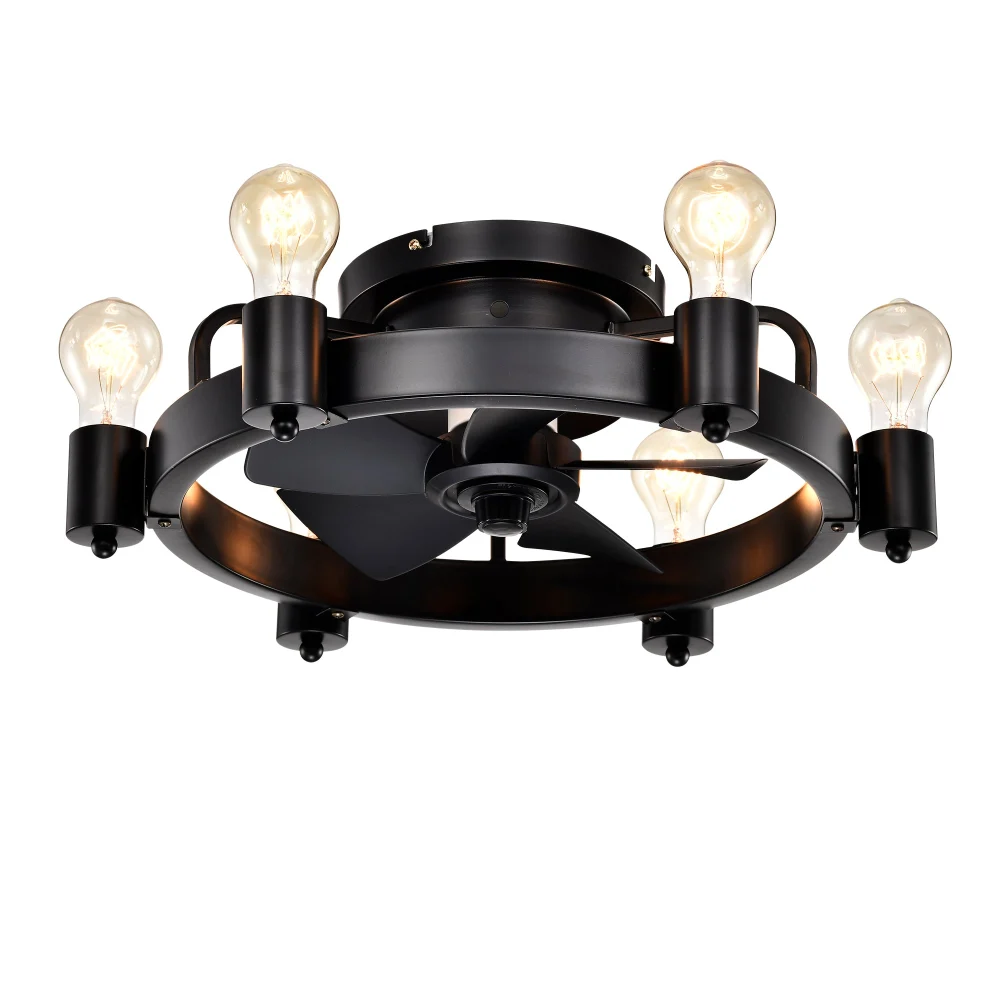 19.5 Inch Industrial Ceiling Fan With Remote Control 5 Abs Blades Small