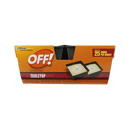 Off 72010 Citronella Candle Bucket 8 Ounce 2-Pack for Outdoor Mosquito Protection