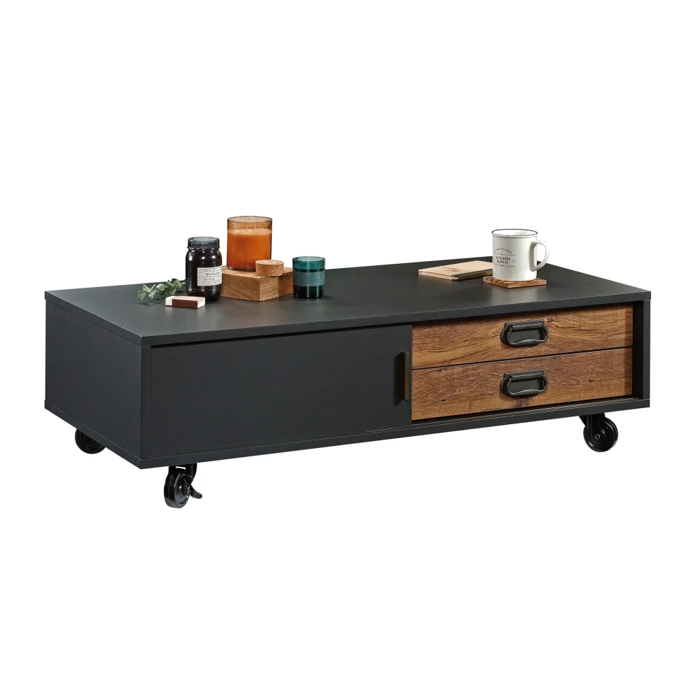 Sauder Boulevard Cafe Coffee Table in Black Finish - Classic Living Room Table