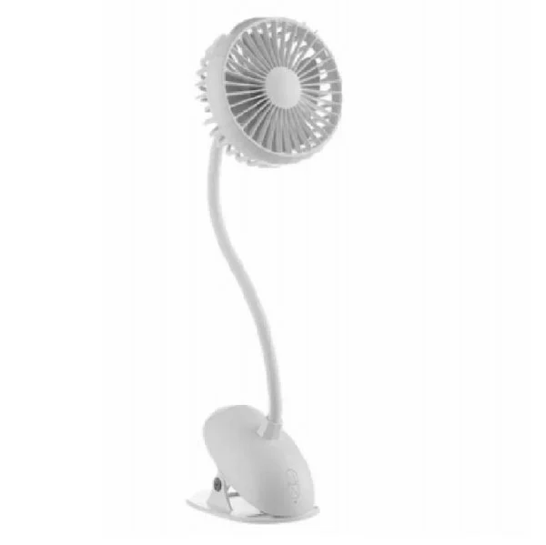 O2Cool FC35B03 Rechargeable 3-Speed Clip Fan for Personal Cooling