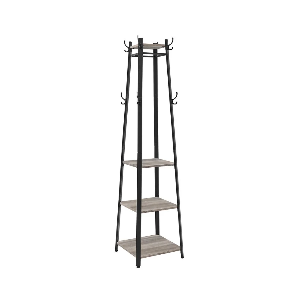 3 Shelves Coat Stand Freestanding Entryway Organizer
