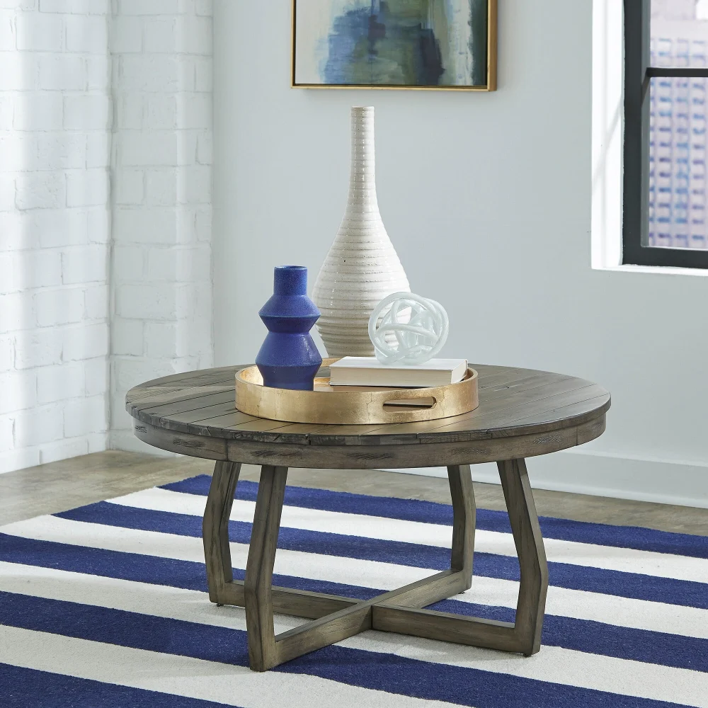 The Gray Barn Hayden Way Grey Wash Cocktail Table for Living Room