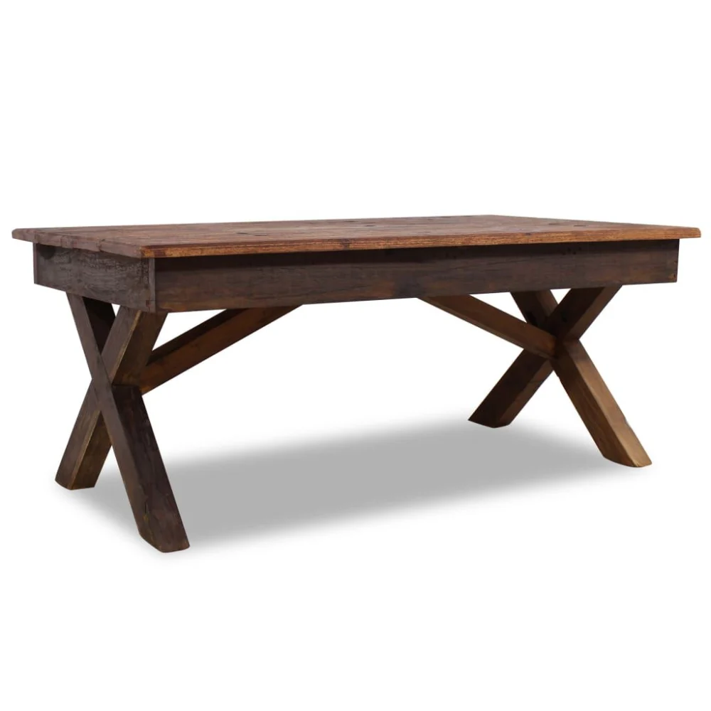 Coffee Table Mixed Recycled Wood 43.3x23.6x17.7 Inch Eco Friendly Table