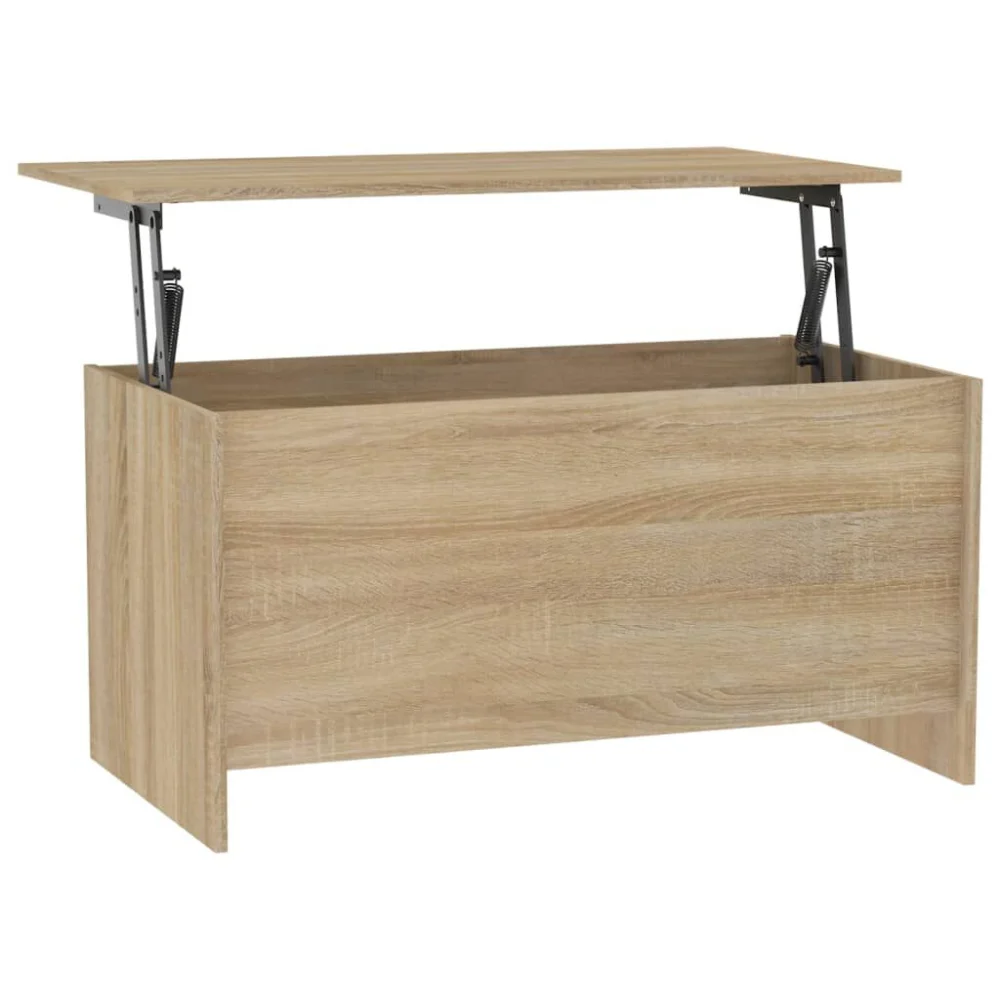 Sonoma Oak Engineered Wood Coffee Table 40.2x21.9x20.7 Inches Rustic Living Room Center Table