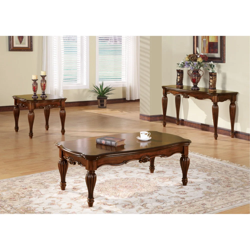 Ergode Coffee Table Cherry Wood Modern Design for Living Room