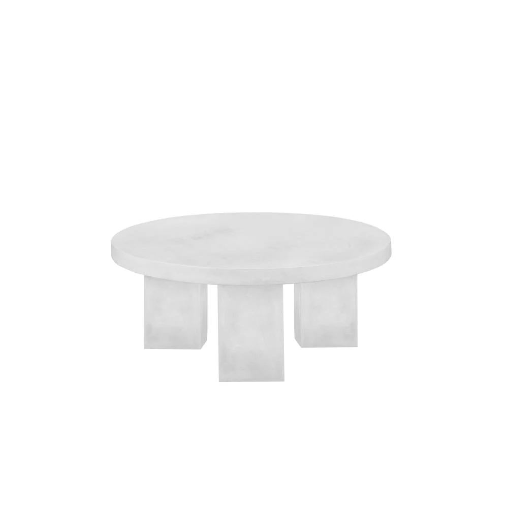 Ella Round Coffee Table Medium in Black Concrete for Industrial Style Living Room