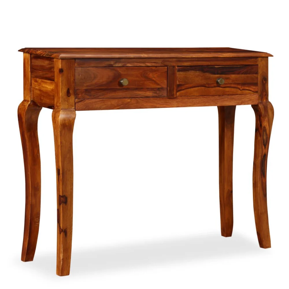 35.4 Inch Solid Sheesham Wood Console Table for Entryway