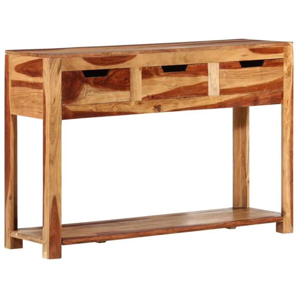 43.3 Inch Solid Wood Acacia Console Table for Living Room Entryway