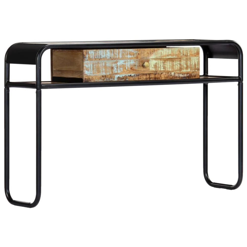46.5 Inch Solid Reclaimed Wood Console Table for Entryway or Hallway