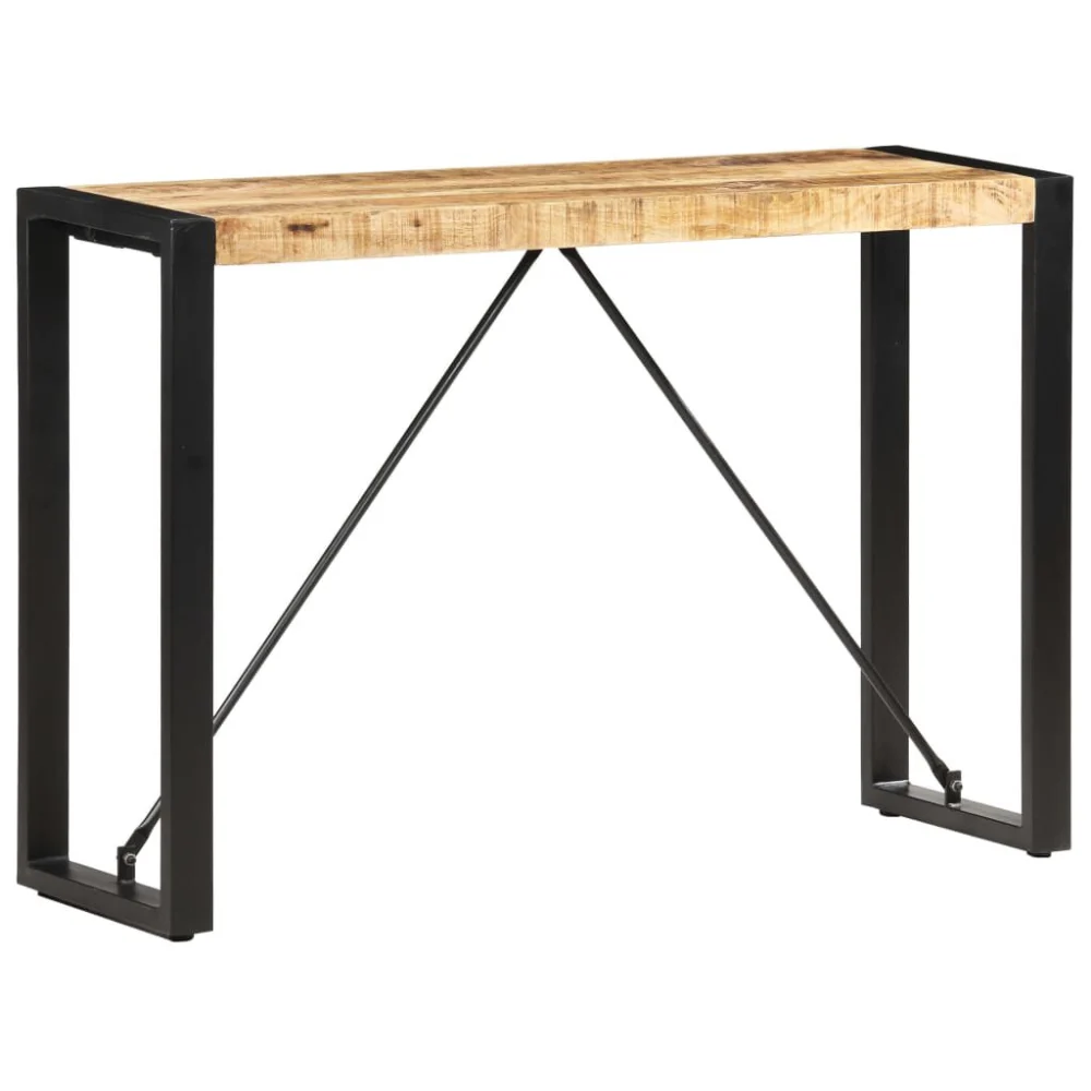 Console Table 43.3x13.8x29.9 Inch Solid Mango Wood Entryway Hallway Furniture