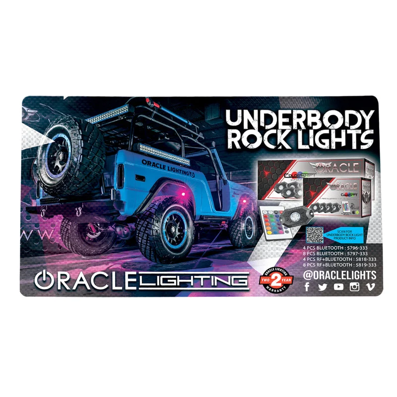 Oracle Neoprene Counter Mat 24x14 Inches Rock Light Design with Warranty