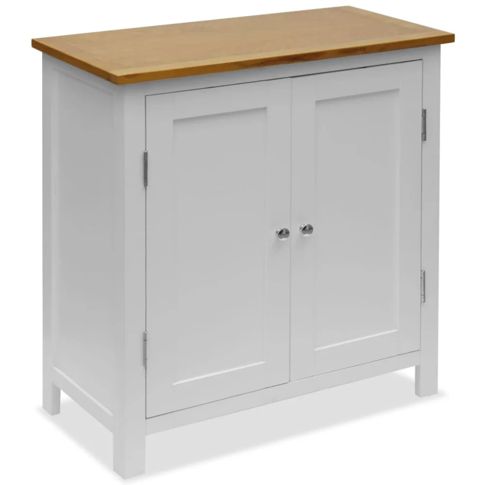 27.6 Inch Solid Oak Wood Cupboard for Home Storage