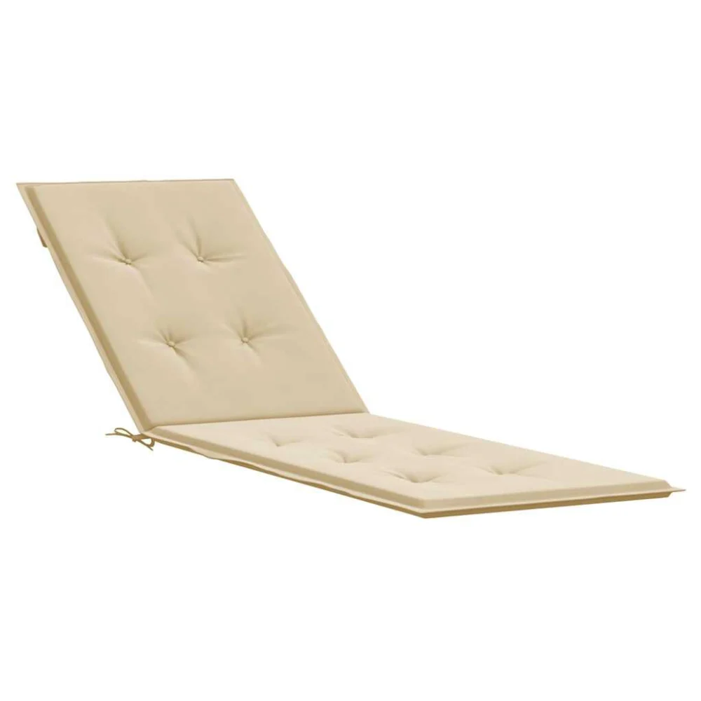 Beige Deck Chair Cushion (29.5+41.3)x19.7x1.6 Inches Oxford Fabric
