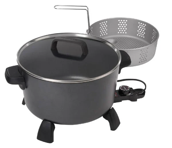 Presto 06009 Kitchen Kettle Deep Fryer Multi Cooker Aluminum 10 Quart for Versatile Cooking