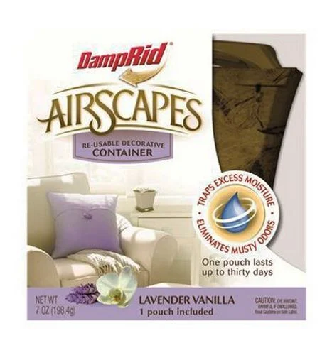 DampRid AS01GSLV Airscapes Decorative Container And Refill Starter Kit 7 Oz