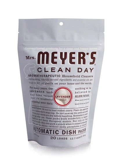 Mrs. Meyer's 14164 Lavender Automatic Dishwashing Packs 20 Loads