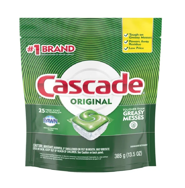 Cascade 80675 Dishwasher Detergent 25 Count for Sparkling Clean Dishes