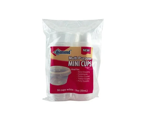 Diamond 41426-80001 Daily Multi-Purpose Mini Cups with Lids 2 Oz 50-Count Disposable