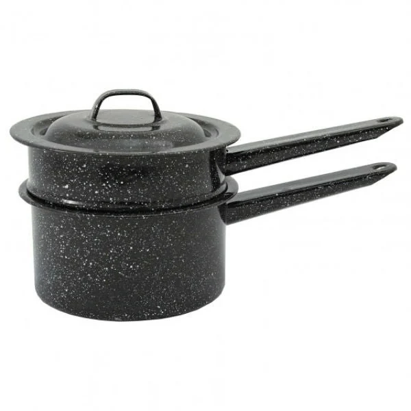Granite-Ware 6150 Porcelain-On-Steel Double Boiler 1.5 Qt Cooking Pot