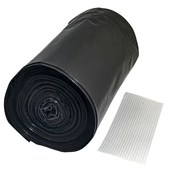 Frost King DL3656 Twist Tie Drum Liner Black 55 Gallon Polyethylene
