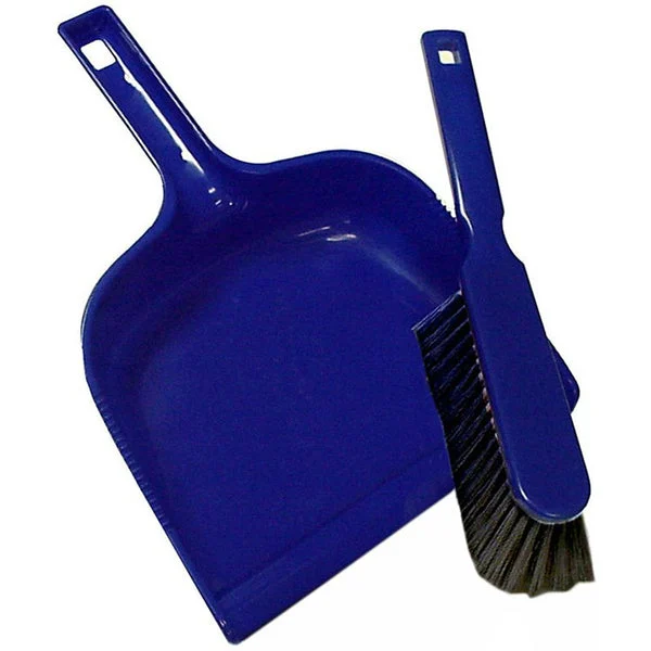 Quickie 402 Convenient Dust Pan & Brush Set - 8" x 10" Cleaning Kit