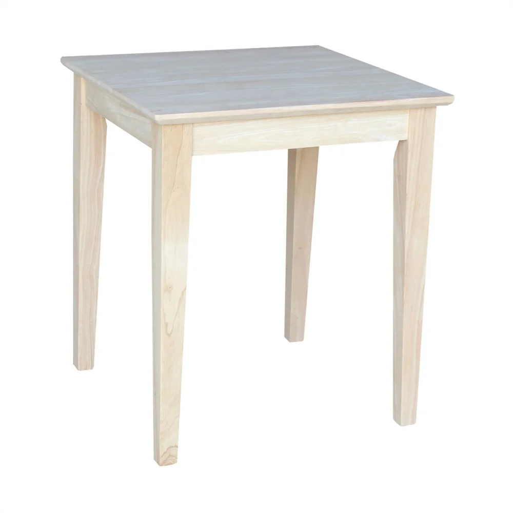 International Concepts Solid Wood Tall Shaker Unfinished End Table