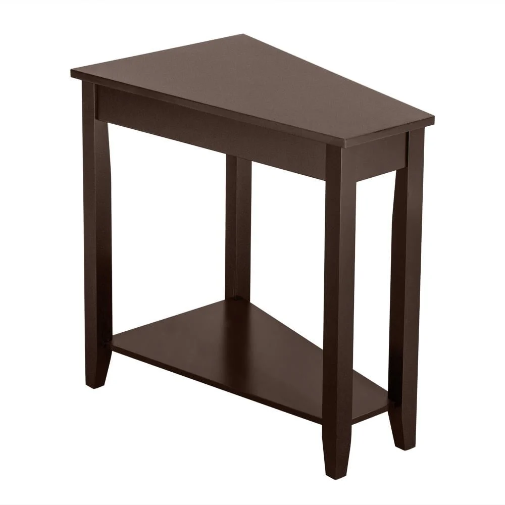 Zimtown 2 Tier Wood Tall End Table Sofa Couch Side Coffee Table