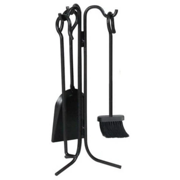Panacea 15041 Steel Fireplace Tool Set 4-Piece Black 18 Inches