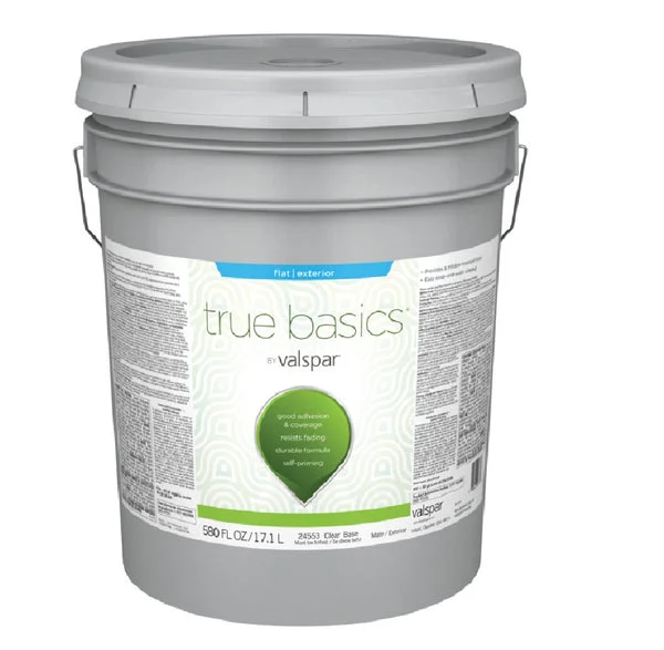 Valspar 080.0024553.008 True Basics Exterior Flat Paint for Long-Lasting Protection
