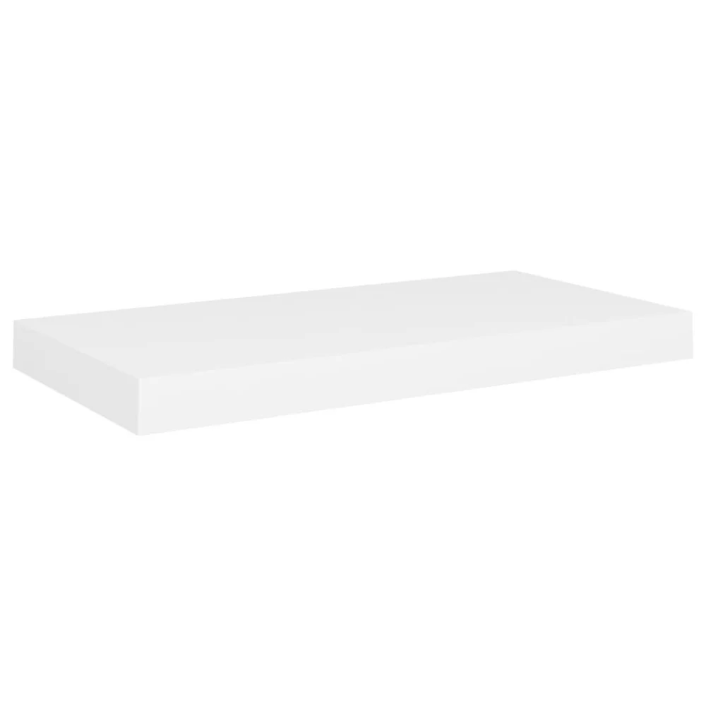 Floating Wall Shelf White 19.7x9.1x1.5 Inches MDF Shelf for Home Decor
