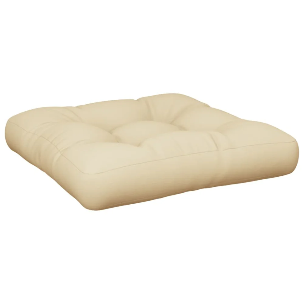 Beige Pallet Cushion 19.7x19.7x4.7 Inches Fabric Floor Cushion